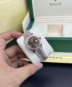 Rolex Lady DateJust Best Replica Watch Chocolate Dial 28mm (1)