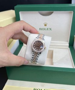 Rolex Lady DateJust Chocolate Dial Best Replica Watch Women's 28mm (4)