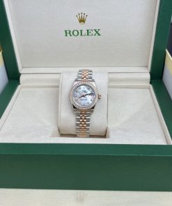 Rolex Lady DateJust MOP Dial Bezel Diamonds Best Replica Watch 28mm (1)