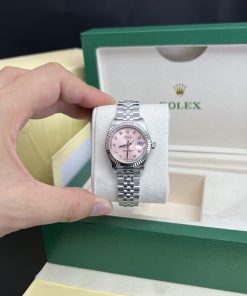Rolex Lady DateJust Pink Dial Best Replica Watch Women's 28mm (5)