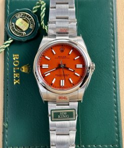 Rolex Oyster Perpetual 124300 Replica Watch Red Dial King Factory 41mm (1)