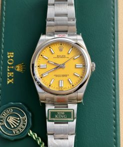 Rolex Oyster Perpetual 124300 Replica Watch Yellow Dial King Factory 41mm (2)