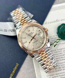 Rolex Replica Watch DateJust Gold Wrapped Fluted Dial GM 41mm (2)