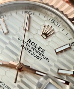 Rolex Replica Watch DateJust Gold Wrapped Fluted Dial GM 41mm (2)