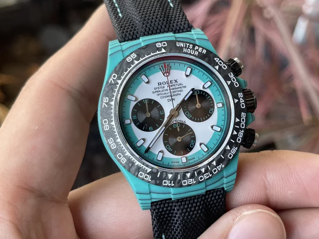 Rolex Replica Watches Daytona Carbon Sky Color DIW Factory 40mm (7)