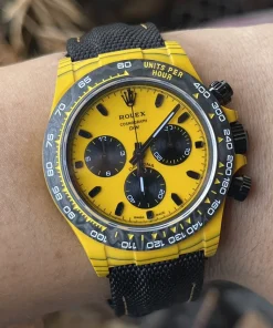 Rolex Replica Watches Daytona Yellow Carbon DIW Factory 40mm (11)