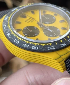 Rolex Replica Watches Daytona Yellow Carbon DIW Factory 40mm (11)