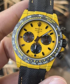Rolex Replica Watches Daytona Yellow Carbon DIW Factory 40mm (11)