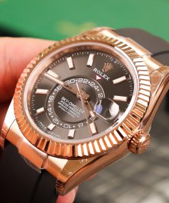 Rolex Sky-Dweller 326235 Rose Gold Replica 11 Watch Noob Factory 42mm (2)