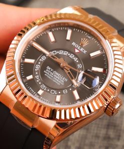 Rolex Sky-Dweller 326235 Rose Gold Replica 11 Watch Noob Factory 42mm (2)
