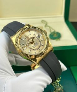 Rolex Sky-Dweller 326238 Yellow Dial Replica Watch Weight 190 Gram ZF Factory 42mm (1)
