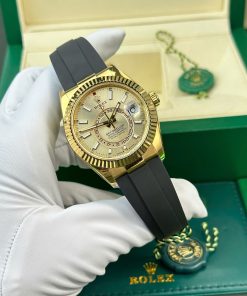 Rolex Sky-Dweller 326238 Yellow Dial Replica Watch Weight 190 Gram ZF Factory 42mm (1)