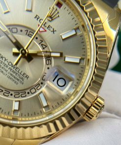 Rolex Sky-Dweller 326238 Yellow Dial Replica Watch Weight 190 Gram ZF Factory 42mm (5)