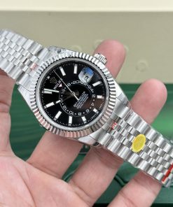 Rolex Sky Dweller 326934 Black Dial Jubilee Strap Best Replica 42mm (1)