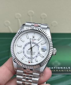 Rolex Sky Dweller 326934 White Dial Jubilee Strap Best Replica 42mm (2)