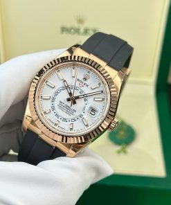 Rolex Sky-Dweller 336235 White Dial Replica 11 Watch Weight 190 Gram ZF Factory 42mm (2)
