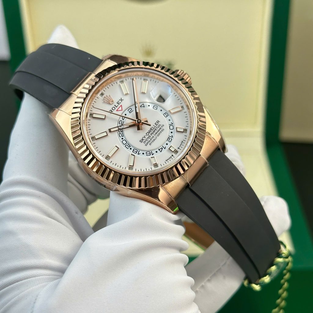 Rolex Sky-Dweller 336235 White Dial Replica 11 Watch Weight 190 Gram ZF Factory 42mm (2)