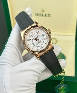 Rolex Sky-Dweller 336235 White Dial Replica 11 Watch Weight 190 Gram ZF Factory 42mm (2)
