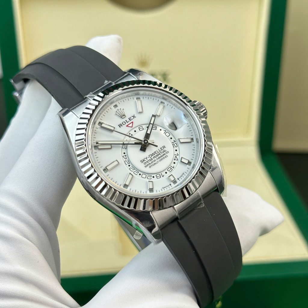 Rolex Sky-Dweller 336239 White Dial Replica Watch Weight 190 Gram ZF Factory 42mm (2)