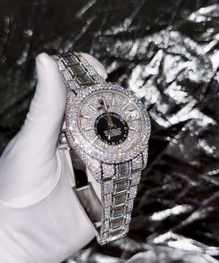 Rolex Sky Dweller Custom Full Moissanite Diamonds Hong Kong 42mm (3)