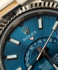 Rolex Sky-Dweller Gold Wrapped Blue Dial Best Replica 42mm (6)