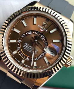 Rolex Sky-Dweller M336235 Replica Watch Gold Wrapped Chocolate Dial 42mm (2)