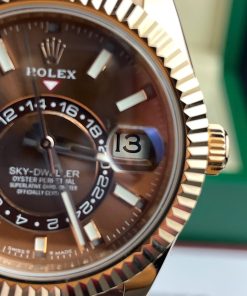 Rolex Sky-Dweller M336235 Replica Watch Gold Wrapped Chocolate Dial 42mm (2)