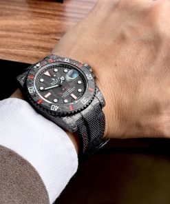 Rolex Submariner Diw Carbon Red Color Best Replica Watch 41mm (3)