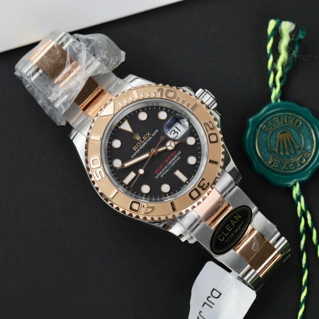 Rolex Yacht Master 126621 Gold Wrapped Black Dial Clean Factory 40mm (9)