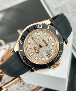 Rolex Yacht-Master 126655-0005 18K Gold Wrapped Custom Moissanite 40mm (2)