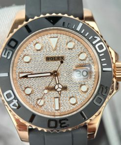 Rolex Yacht-Master 126655-0005 18K Gold Wrapped Custom Moissanite 40mm (2)