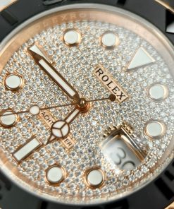 Rolex Yacht-Master 126655-0005 18K Gold Wrapped Custom Moissanite 40mm (2)