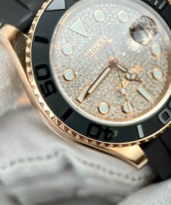Rolex Yacht-Master 126655-0005 18K Gold Wrapped Custom Moissanite 40mm (2)