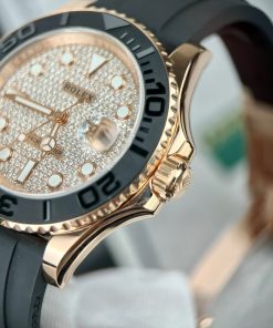 Rolex Yacht-Master 126655-0005 18K Gold Wrapped Custom Moissanite 40mm (2)