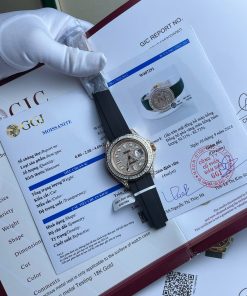 Rolex Yacht-Master Best Replica Watch Gold Wrapped + Moissanite Diamonds Custom 40mm (2)