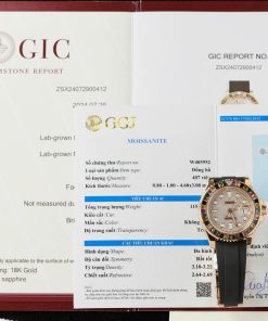 Rolex Yacht-Master Best Replica Watch Gold Wrapped + Moissanite Diamonds Hong Kong 40mm (2)