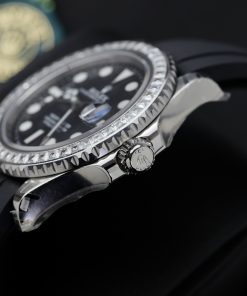 Rolex Yacht Master Custom Moissanite Diamonds Best Replica Watch 40mm (11)