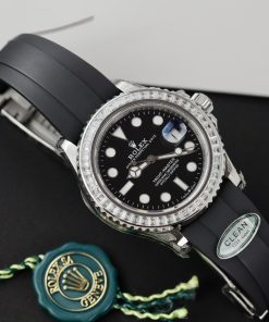 Rolex Yacht Master Custom Moissanite Diamonds Best Replica Watch 40mm (6)