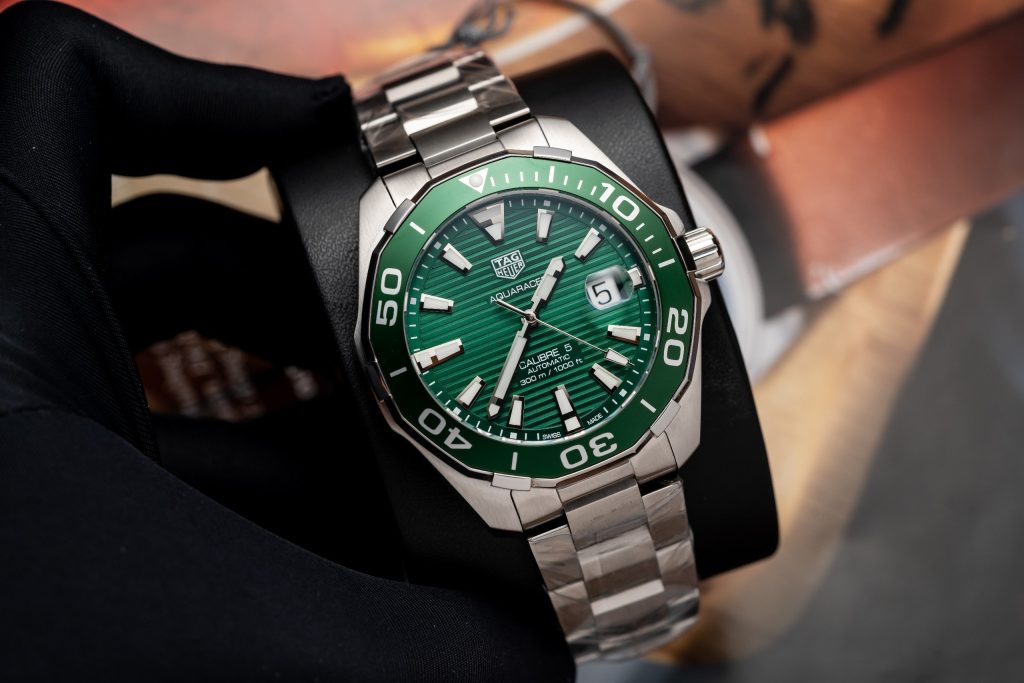 Tag Heuer Aquaracer WAY201S.BA0927 Best Replica Green Dial 43mm (7)