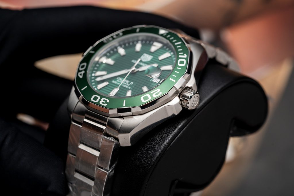 Tag Heuer Aquaracer WAY201S.BA0927 Best Replica Green Dial 43mm (7)