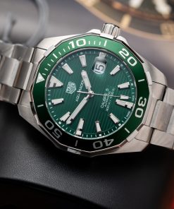 Tag Heuer Aquaracer WAY201S.BA0927 Best Replica Green Dial 43mm (7)