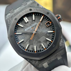 Audemars Piguet Royal Oak 15500 DiW Carbon NTPT Replica 1 1 Orange Seconds Hand 41mm (1)