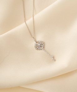 Tiffany & Co Necklace Victoria Key Pendant Diamonds White Gold 18k Custom (2)