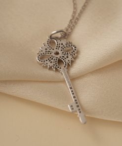 Tiffany & Co Necklace Victoria Key Pendant Diamonds White Gold 18k Custom (2)