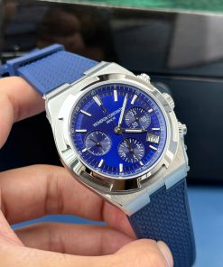 Vacheron Constantin Overseas 5500V Chronograph Replica Watches Blue Dial 8F Factory 42 (2)