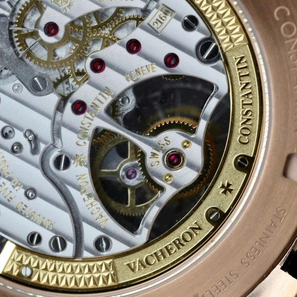 Vacheron Constantin Overseas Tourbillon 6000V Rose Gold Replica Watch Blue Rubber Strap 42 (2)