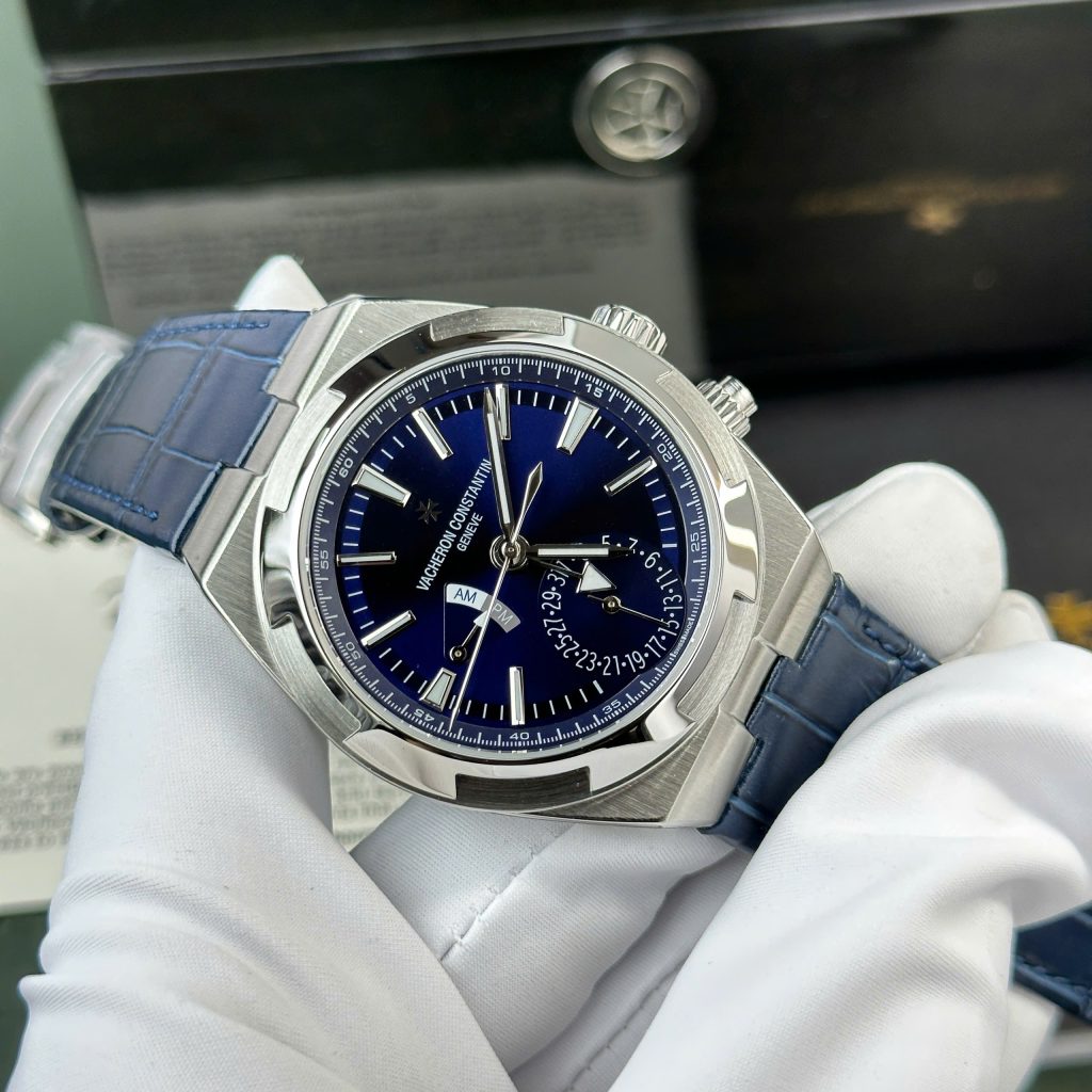 Vacheron Constantin Replica Watches Overseas Dual Time 7900V Blue Dial PZ Factory 41mm (2)