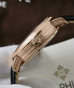 Vacheron Constantin Traditionnelle Tourbillon Replica 11 Watch Black Leather Strap 42mm (2)