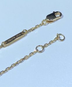 Van Cleef And Arpels Vintage Alhambra Bracelet Remake Natural Gemstone 18K Gold (2)