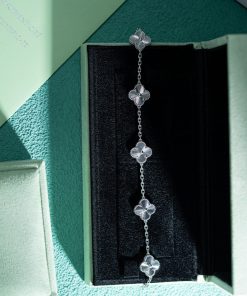 Van Cleef & Arpels Alhambra Bracelet 5 Motifs Custom Natural Diamond White Gold 18k (2)